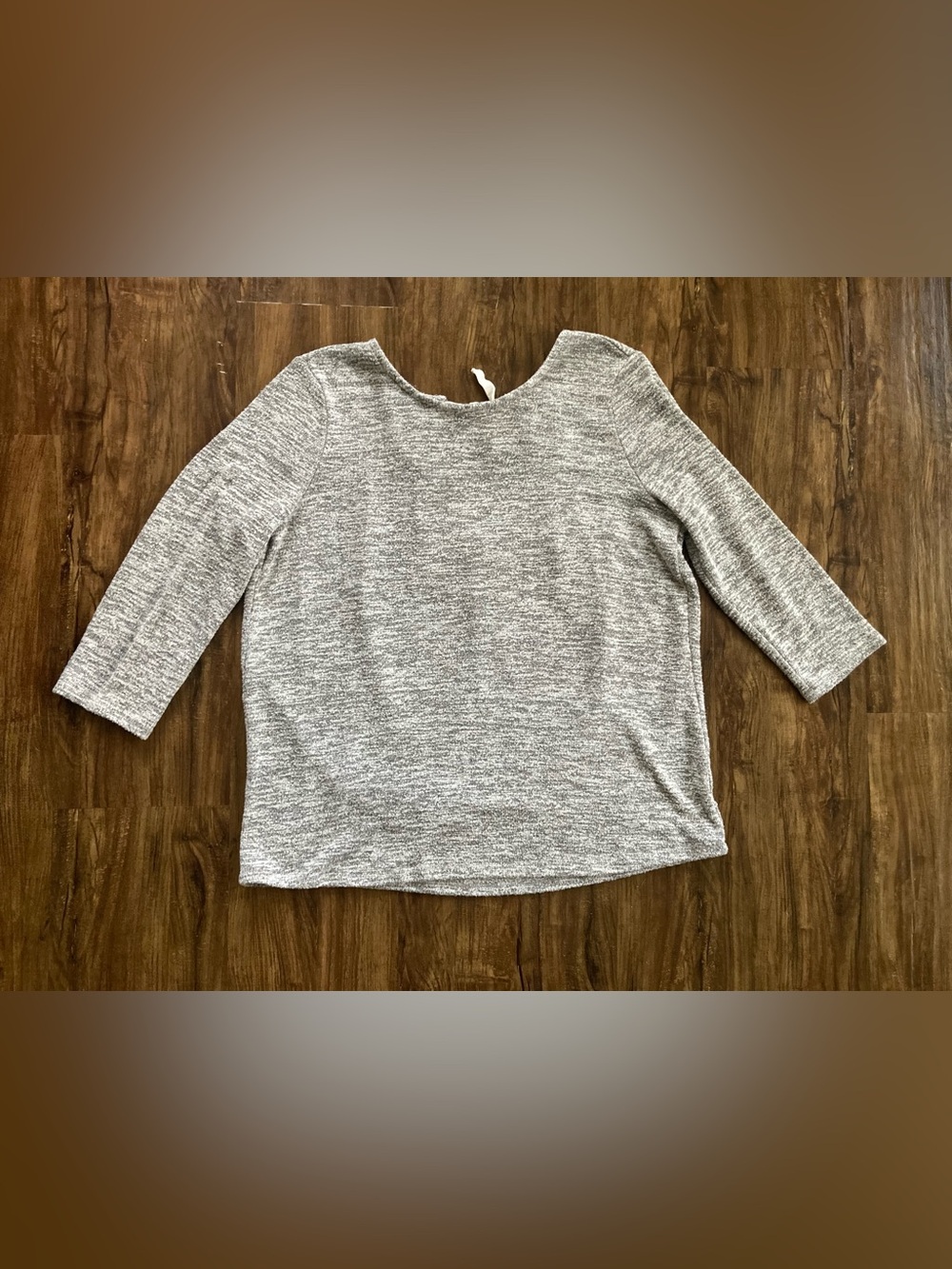 Market & Spruce Heather Gray 3/4 Sleeve Knit Top Women’s Size Medium